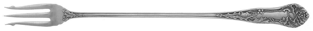 Holly (Silverplate, 1904-1907) Long Handle Pickle/Olive Fork by National Silver Co-1