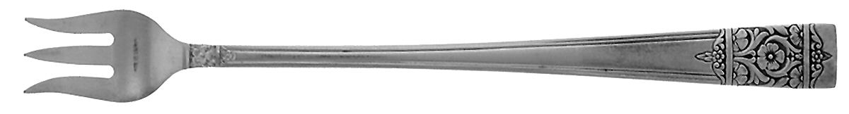 Inauguration (Silverplate, Floral, 1948) Cocktail/Seafood Fork by National Silver Co-1