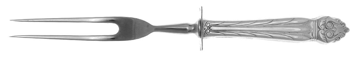 Intermezzo (Sterling, 1940) Large Stainless-Prong Roast Carving Fork by National Silver Co-1