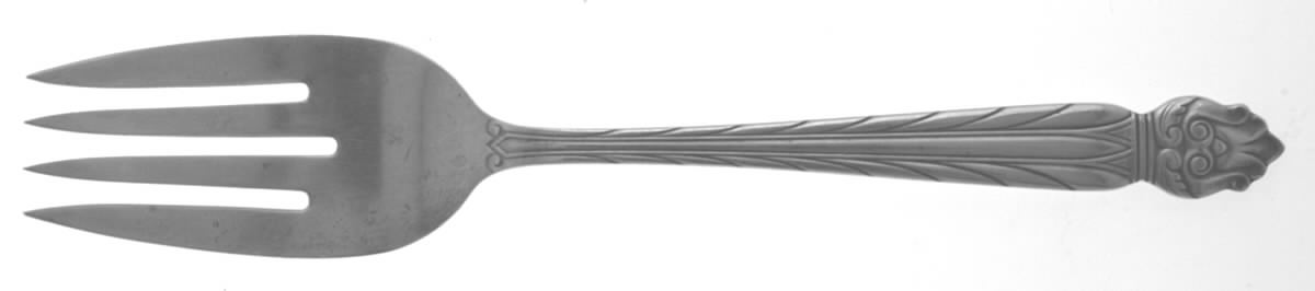 Intermezzo (Sterling, 1940) Medium Solid Cold Meat Serving Fork by National Silver Co-1