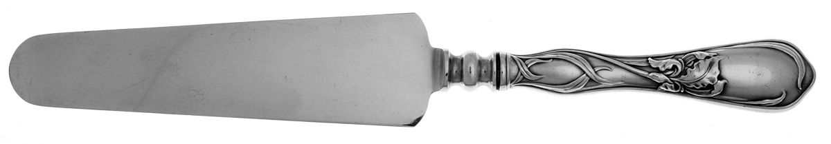 Iris (Silverplate, 1902) Pie Server with Silverplate Blade by National Silver Co-1