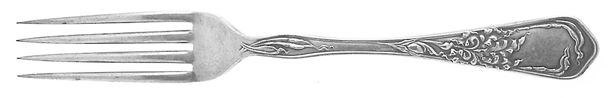 Iris (Silverplate, 1902) Fork by National Silver Co-1