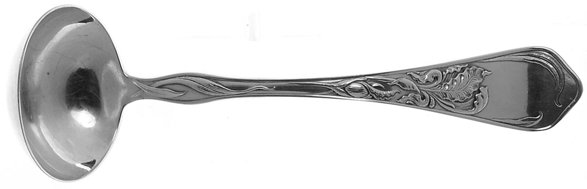 Iris (Silverplate, 1902) Solid Piece Cream Ladle by National Silver Co-1