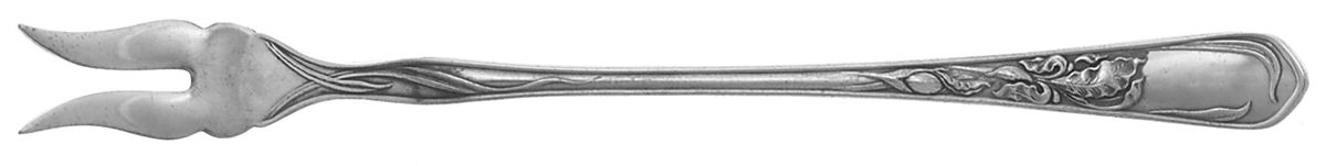 Iris (Silverplate, 1902) Short Handle Pickle/Olive Fork by National Silver Co-1