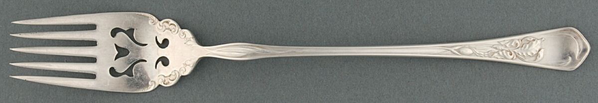 Iris (Silverplate, 1902) Cake Serving Fork by National Silver Co-1
