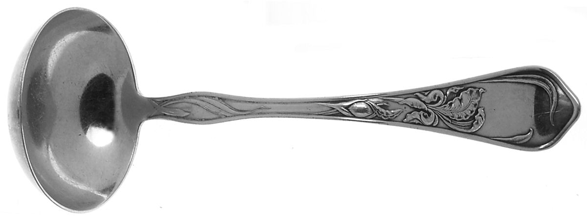 Iris (Silverplate, 1902) Solid Gravy Ladle by National Silver Co-1