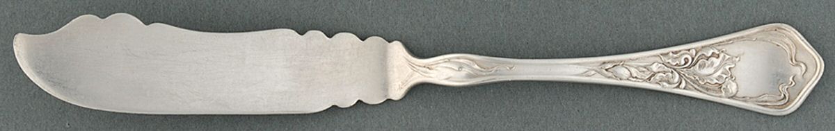 Iris (Silverplate, 1902) Flat Handle Master Butter Knife by National Silver Co-1
