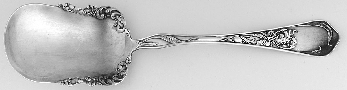 Iris (Silverplate, 1902) (2 Pc) Solid Salad Set by National Silver Co-1