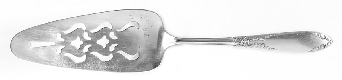 King Edward (Silverplate 1936, 1951) Solid Pierced Pie Server by National Silver Co-1