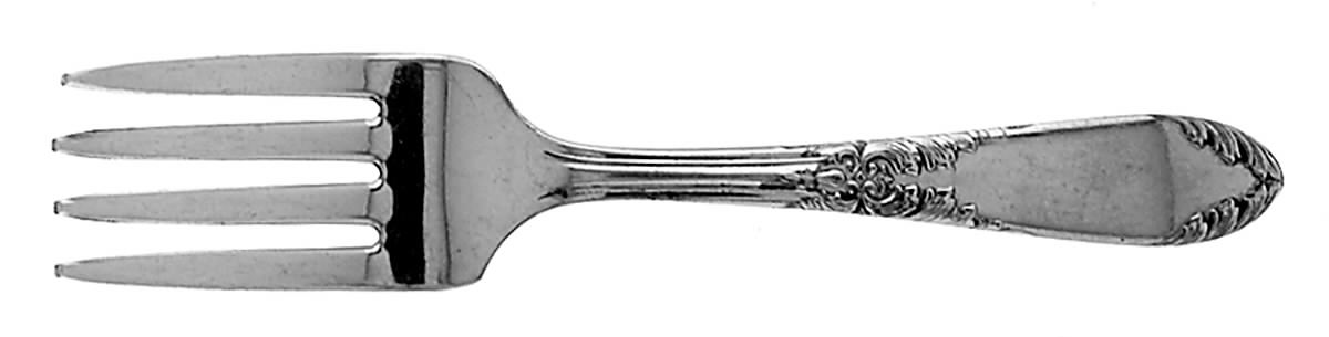 King Edward (Silverplate 1936, 1951) Baby Fork by National Silver Co-1