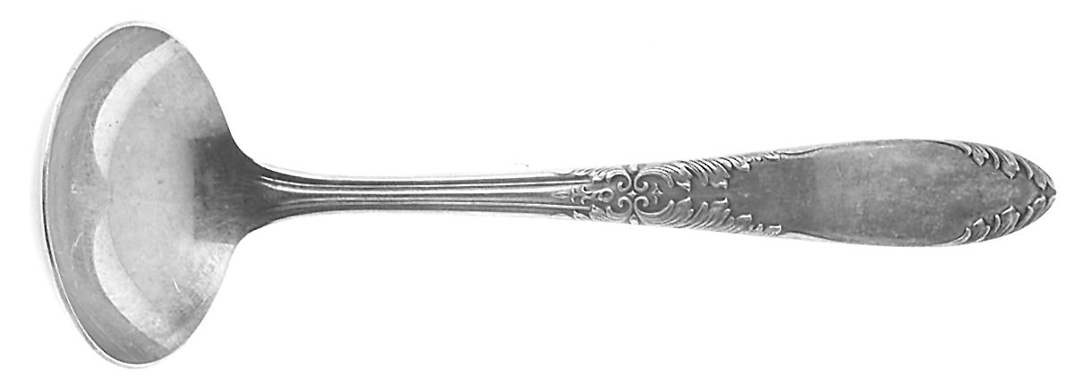 King Edward (Silverplate 1936, 1951) Solid Piece Cream Ladle by National Silver Co-1
