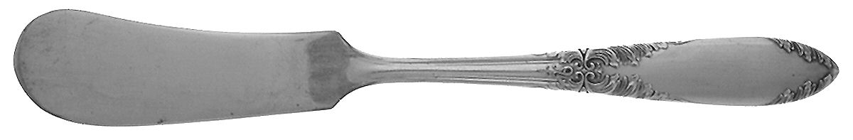 King Edward (Silverplate 1936, 1951) Flat Handle Butter Spreader by National Silver Co-1