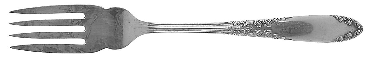 King Edward (Silverplate 1936, 1951) Individual Solid Fish Fork by National Silver Co-1