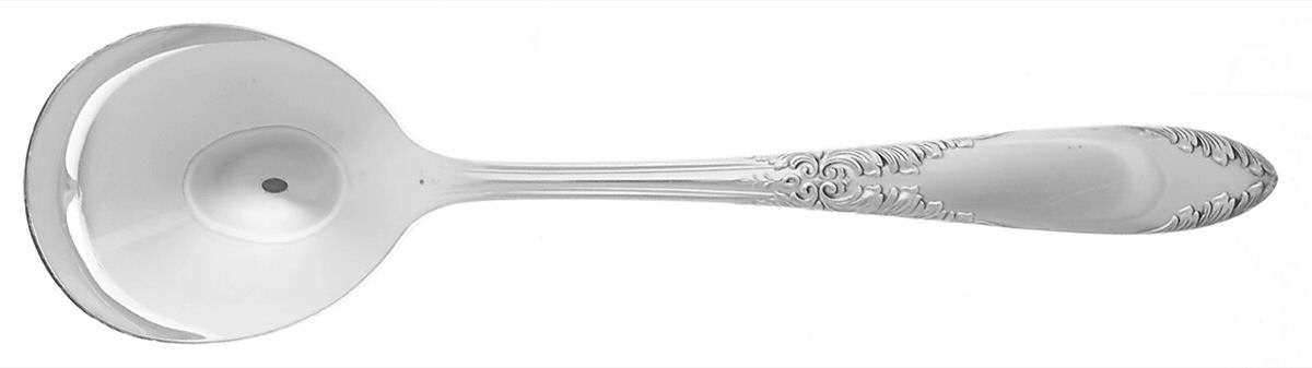 King Edward (Silverplate 1936, 1951) Round Bowl Soup Spoon (Gumbo) by National Silver Co-1