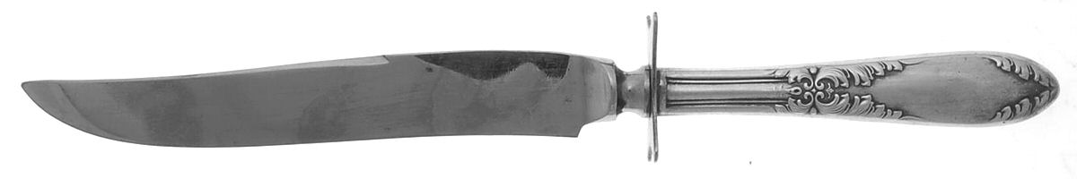 King Edward (Silverplate 1936, 1951) Small Steak Carving Knife with Stainless Blade by National Silver Co-1