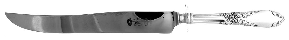 King Edward (Silverplate 1936, 1951) Large Stainless Blade Roast Carving Knife by National Silver Co-1