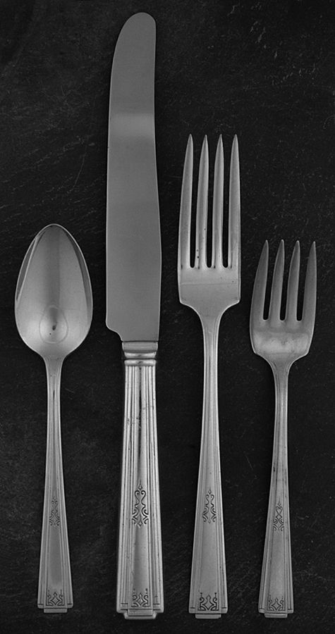 Lady Grace (Silverplate, 1933) 4 Piece Place Setting by National Silver Co-1