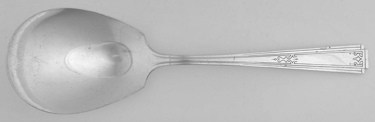 Lady Grace (Silverplate, 1933) Solid Smooth Casserole Spoon by National Silver Co-1