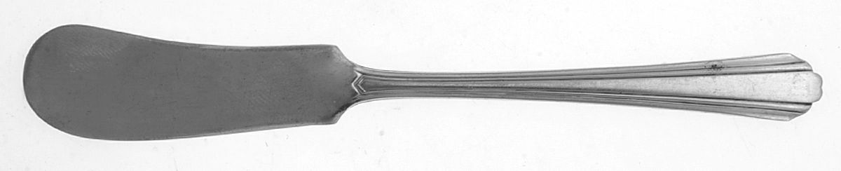 Lady Joan (Silverplate, 1931) Flat Handle Butter Spreader by National Silver Co-1