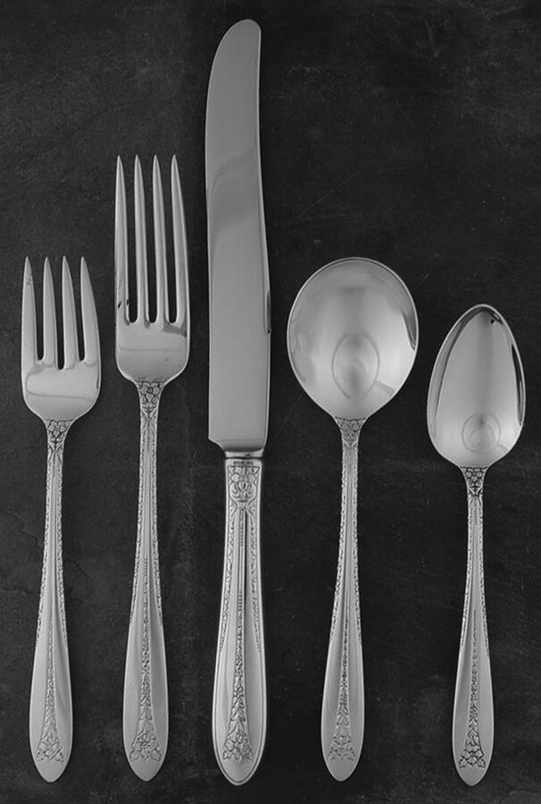 Margaret Rose (Sterling, 1938) 40  Piece Estate Set by National Silver Co-1