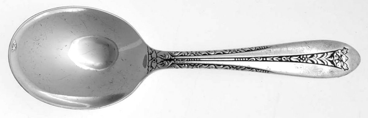Margaret Rose (Sterling, 1938) Straight Handle Baby Spoon by National Silver Co-1