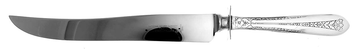 Margaret Rose (Sterling, 1938) Large Stainless Blade Roast Carving Knife by National Silver Co-1