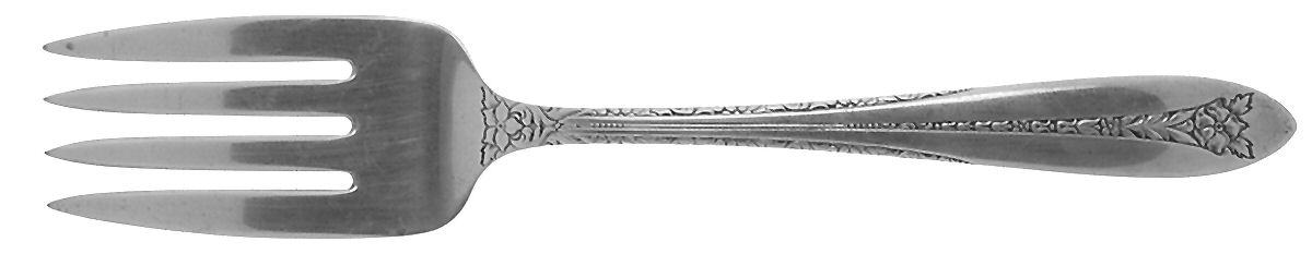 Margaret Rose (Sterling, 1938) Medium Solid Cold Meat Serving Fork by National Silver Co-1