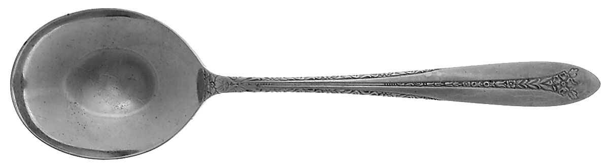 Margaret Rose (Sterling, 1938) Round Bowl Soup Spoon (Gumbo) by National Silver Co-1