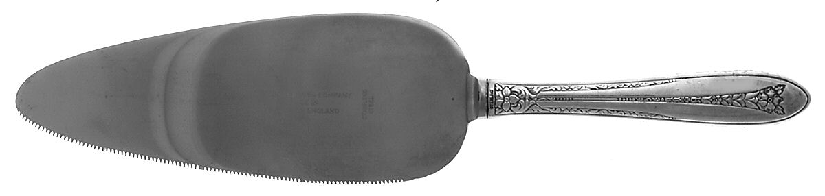 Margaret Rose (Sterling, 1938) Pie & Cake Server with Stainless Blade by National Silver Co-1