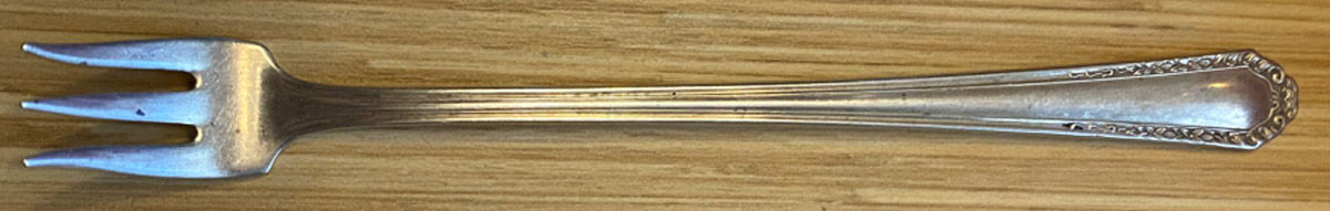 Marianne (Sterling) Cocktail/Seafood Fork by National Silver Co-1