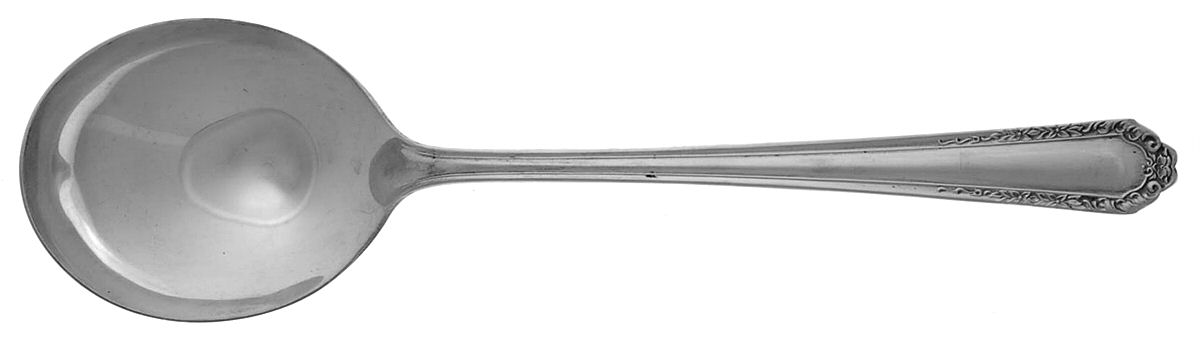 Marianne (Sterling) Round Bowl Soup Spoon (Gumbo) by National Silver Co-1