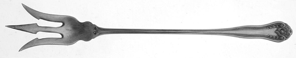 Marseilles (Silverplate, 1906) Large Lettuce Serving Fork by National Silver Co-1
