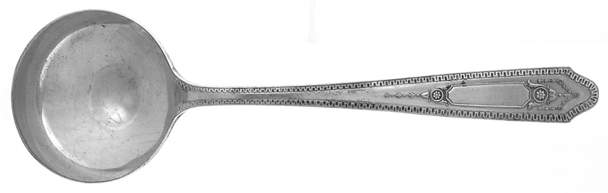 Martinique (Silverplate, 1935) Round Bowl Soup Spoon (Bouillon) by National Silver Co-1