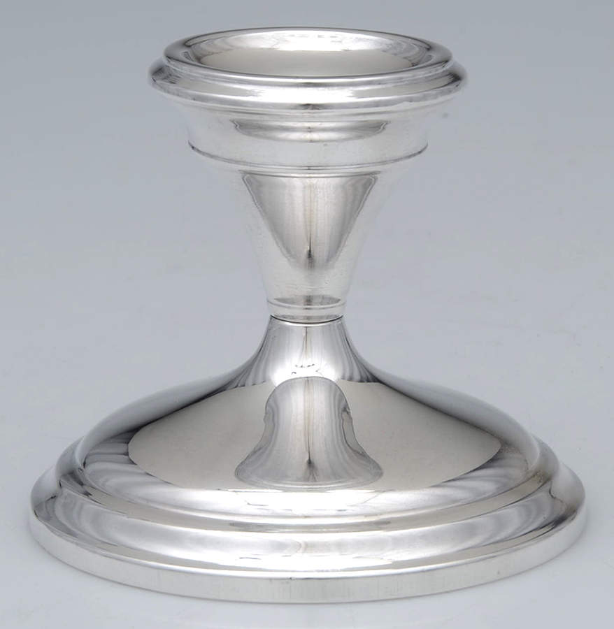 Sterling Hollowware Weighted Console Candleholder by National Silver Co-1
