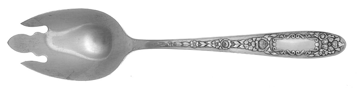 Mildred (Silverplate, 1936) Pierced Tablespoon (Serving Spoon) by National Silver Co-1