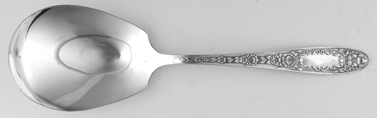 Mildred (Silverplate, 1936) Solid Smooth Casserole Spoon by National Silver Co-1