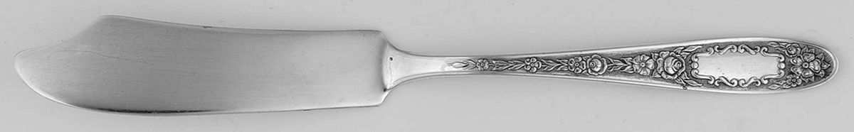 Mildred (Silverplate, 1936) Flat Handle Master Butter Knife by National Silver Co-1