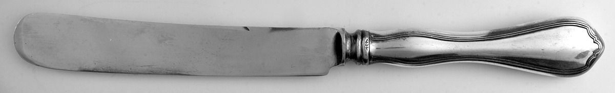 Mission (Silverplate, 1908) Old French Hollow Knife with Bolster by National Silver Co-1