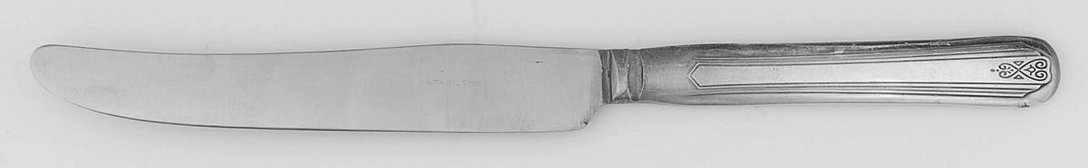Moderne (Silverplate, 1940) New French Solid Knife by National Silver Co-1