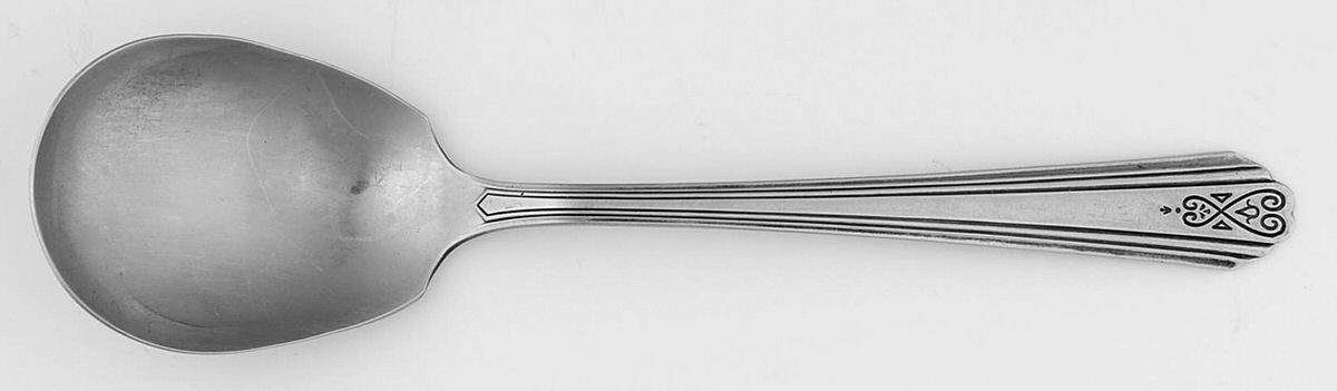 Moderne (Silverplate, 1940) Sugar Spoon by National Silver Co-1