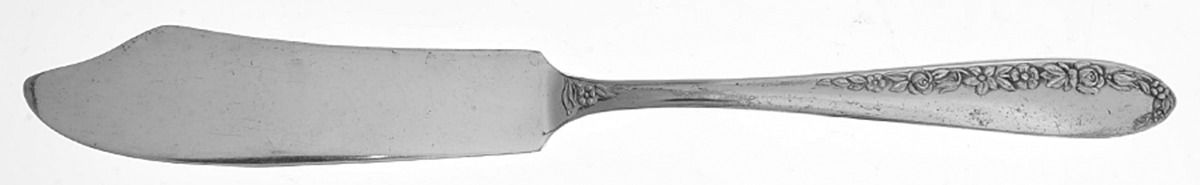 Fleur (Silverplate) Flat Handle Master Butter Knife by National Silver Co-1