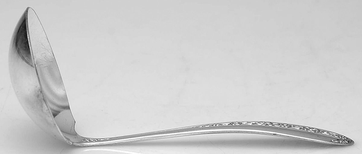 Fleur (Silverplate) Solid Gravy Ladle by National Silver Co-1