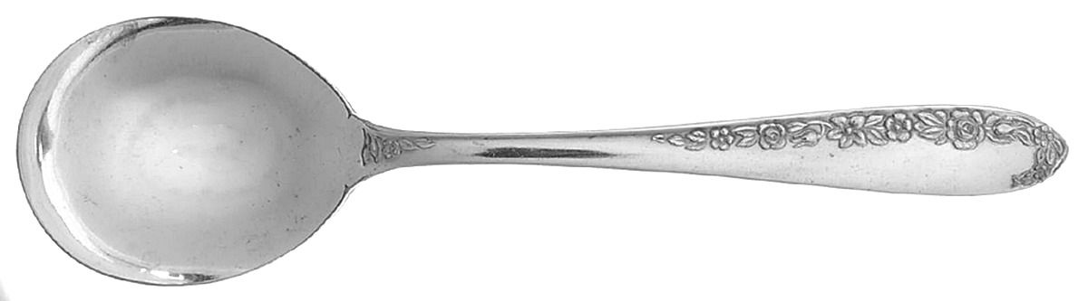 Fleur (Silverplate) Round Bowl Soup Spoon (Gumbo) by National Silver Co-1