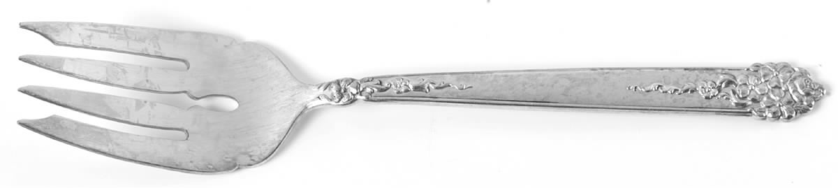 Moss Rose (Silverplate, 1949) Individual Salad Fork by National Silver Co-1