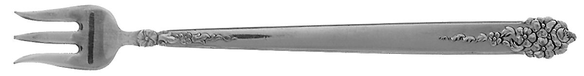 Moss Rose (Silverplate, 1949) Cocktail/Seafood Fork by National Silver Co-1