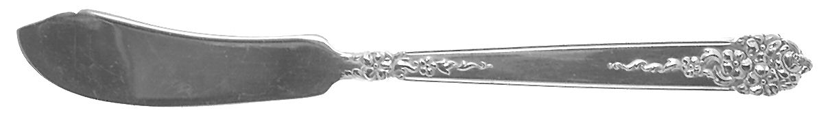 Moss Rose (Silverplate, 1949) Flat Handle Butter Spreader by National Silver Co-1