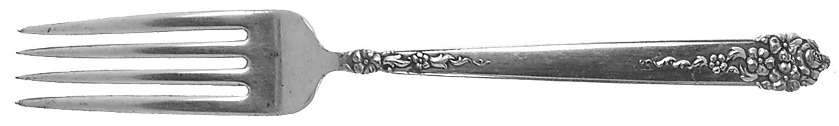 Moss Rose (Silverplate, 1949) Youth Fork by National Silver Co-1