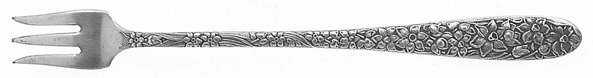 Narcissus (Silverplate, 1935) Cocktail/Seafood Fork by National Silver Co-1