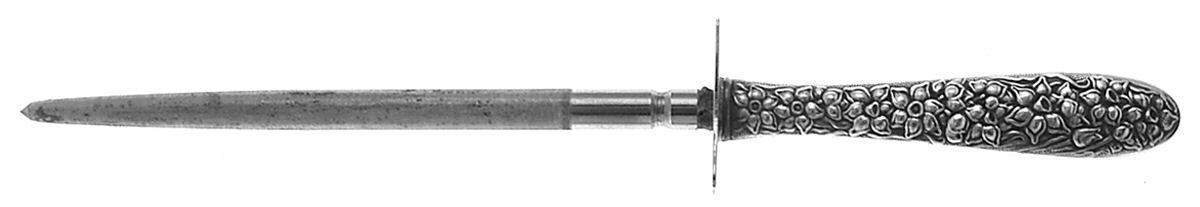 Narcissus (Silverplate, 1935) Small Steel Rod Sharpener Knife by National Silver Co-1