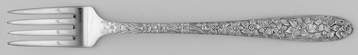 Narcissus (Silverplate, 1935) Grille Fork (Viande) by National Silver Co-1